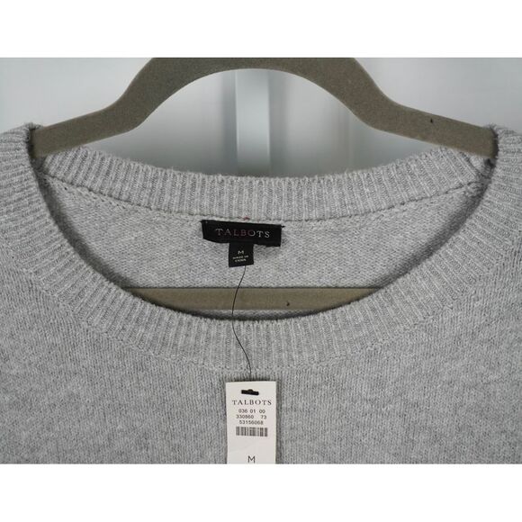 NWT Talbots Grey Flecked Sweater Dress with Side Tie Detail - Picture 2 of 5